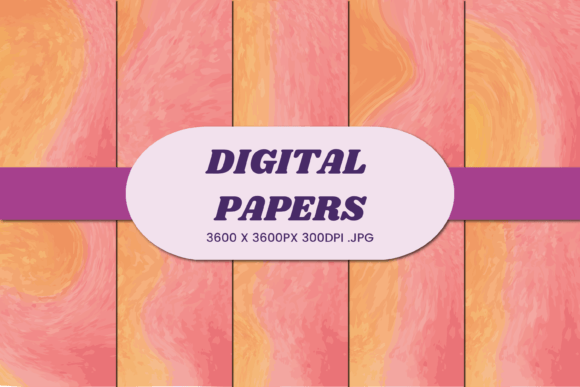 Abstract Orange Yellow 4 Digital Paper