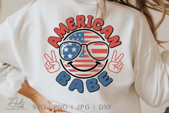 American Babe SVG, Independence Day PNG