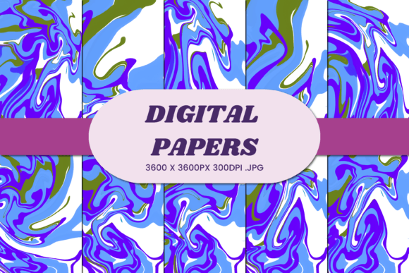 Blue Marble Liquid 9 Digital Paper