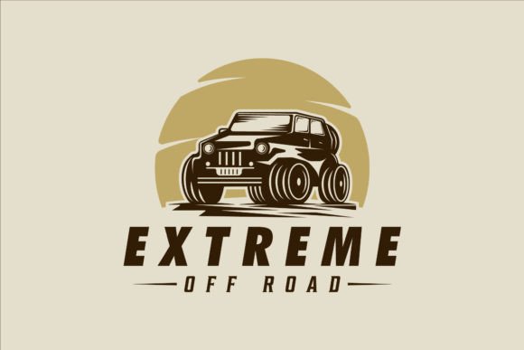 Evaluating the Off Road Car with Sun Logo Vintage Design for Custom Projects