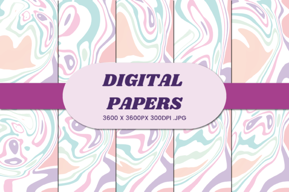 Pastel Liquid 6 Digital Paper