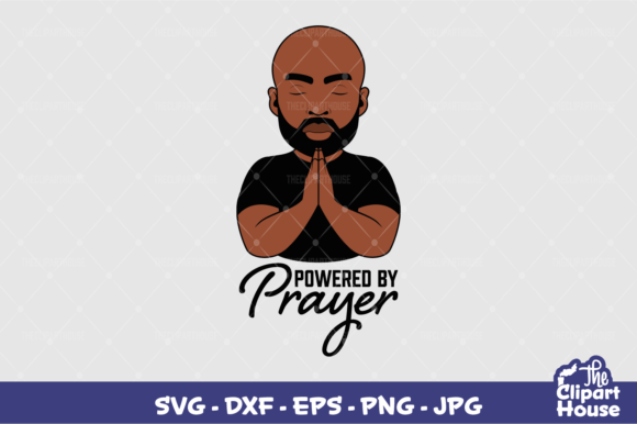 Powered by Prayer Bald Black Man: A Bold Statement for Your Craft Projects