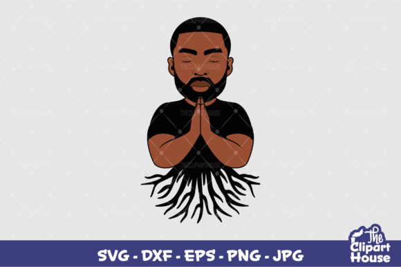 Praying Roots Black Man: A Versatile Design for Cutting Machines and Creative Projects