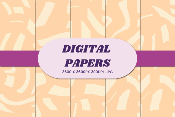Summer Abstract 12 Peach Digital Paper